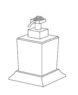 Disegno tecnico PDF ufficiale - Versace Superbe Dispenser sapone liquido da appoggio - finitura non rappresentata