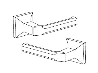 Disegno tecnico PDF ufficiale - Versace Superbe Coppia Maniglie - finitura non rappresentata