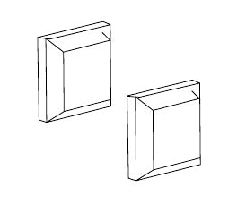 Disegno tecnico PDF ufficiale - Versace Superbe Coppia Pomoli 2 Ante - finitura non rappresentata