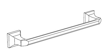 Disegno tecnico PDF ufficiale - Versace Superbe Porta Salviette 40 Cm - finitura non rappresentata