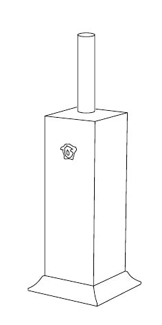 Disegno tecnico PDF ufficiale - Versace Superbe Porta Scopino - finitura non rappresentata