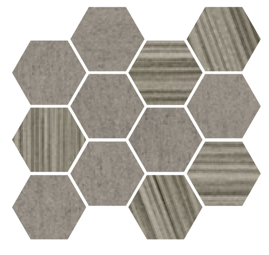 COEM Remixed Warm Grey Mosaico Exa 23x27 Naturale