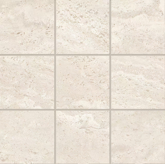 Emilceramica DualTravertine Poro Aperto Mosaico White 10x10 Silktech R10