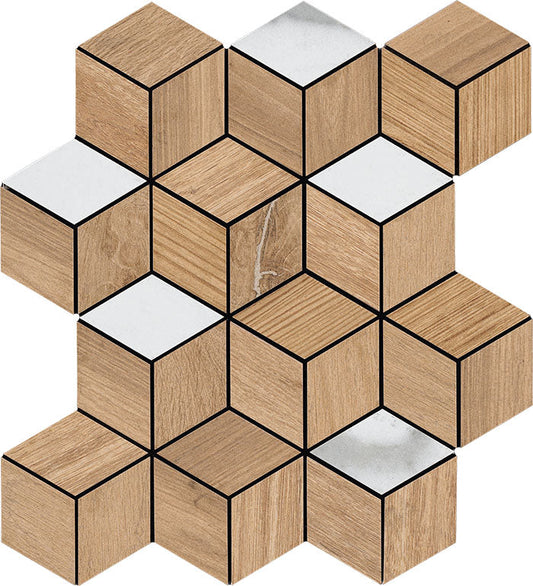 Honey wood Decoro Rombo 30x35 MIX 5 ESSENZE - Gres Porcellanato di LA FABBRICA AVA - Prezzo solo €69! Compra ora su CEGO CERAMICHE