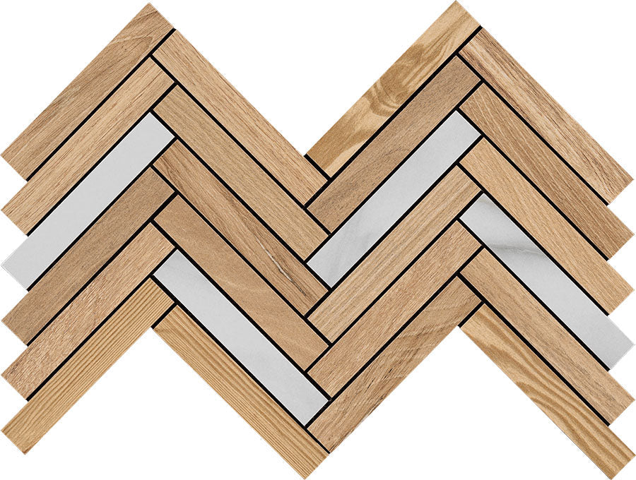 Honey wood Decoro Spina 30x34 MIX 5 ESSENZE - Gres Porcellanato di LA FABBRICA AVA - Prezzo solo €61! Compra ora su CEGO CERAMICHE