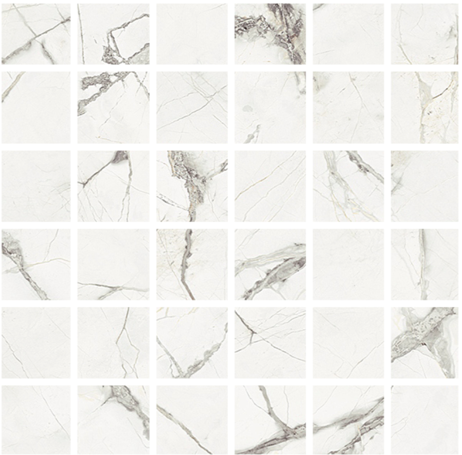 Marmorea Intensa Mosaico 5x5 Bianco Luce matt - Gres Porcellanato di Fioranese - Prezzo solo €59! Compra ora su CEGO CERAMICHE