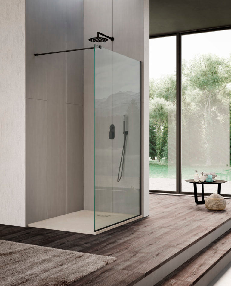 Lastra Walk-In Vogue Carbon (nero opaco) - Box Doccia di Vanitadocce - Prezzo solo €375! Compra ora su CEGO CERAMICHE