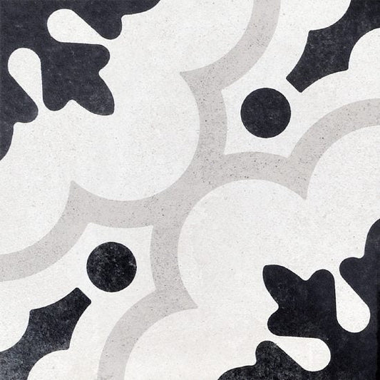 Cementine Black & White-2-20x20 - Gres Porcellanato di Fioranese - Prezzo solo €51.85! Compra ora su CEGO CERAMICHE