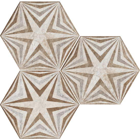 Heritage DECO EXAGONA 34,5X40 texture_3 - Gres Porcellanato di Fioranese - Prezzo solo €34.25! Compra ora su CEGO CERAMICHE