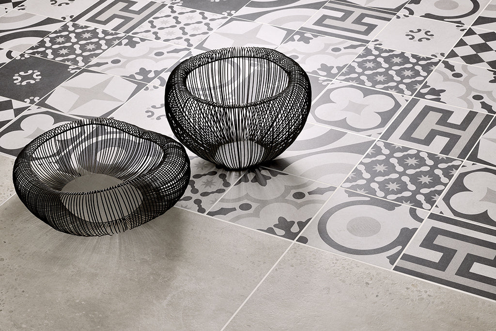 Cementine Black & White MIX 20x20 - Gres Porcellanato di Fioranese - Prezzo solo €51.85! Compra ora su CEGO CERAMICHE
