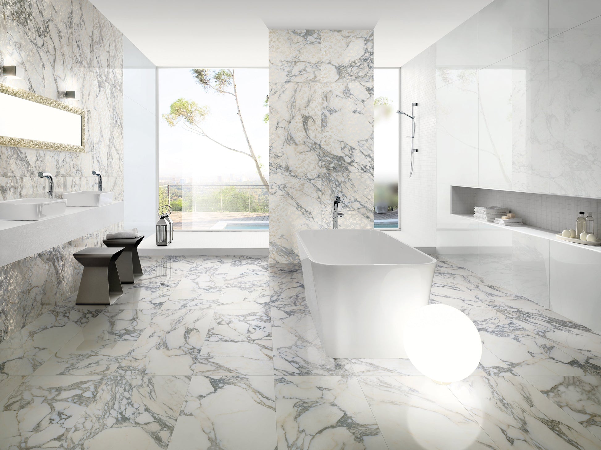 Marmi Arabesque Nero 60x120 nat - Gres Porcellanato di LA FABBRICA AVA - Prezzo solo €56! Compra ora su CEGO CERAMICHE