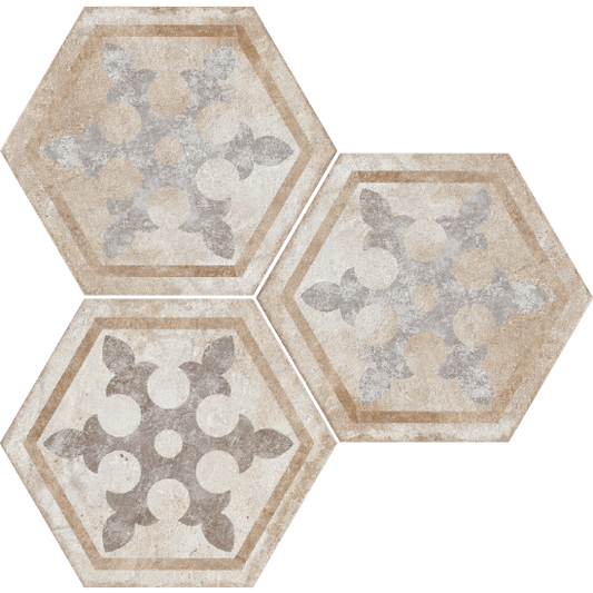 Heritage DECO EXAGONA 34,5X40 texture_1 - Gres Porcellanato di Fioranese - Prezzo solo €34.25! Compra ora su CEGO CERAMICHE