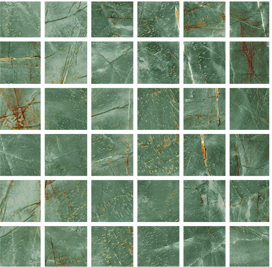 Marmorea Intensa Mosaico 5x5 Emerald Dream levigato - Gres Porcellanato di Fioranese - Prezzo solo €97! Compra ora su CEGO CERAMICHE