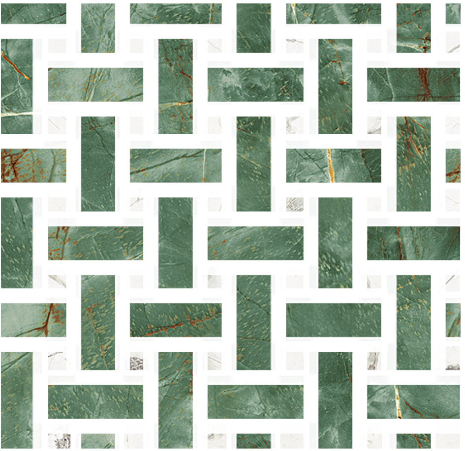 Marmorea Intensa Mosaico WEAVE Emerald Dream 30x30 levigato - Gres Porcellanato di Fioranese - Prezzo solo €90.90! Compra ora su CEGO CERAMICHE