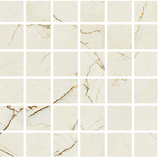 Marmorea Intensa Mosaico 5x5 Venato Caramel levigato - Gres Porcellanato di Fioranese - Prezzo solo €94! Compra ora su CEGO CERAMICHE