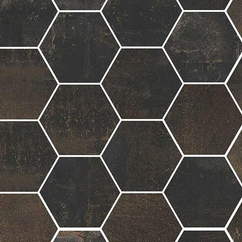 Hexagon Oxidart Black 27x32,5 - Gres Porcellanato di Ceramica Sant'Agostino - Prezzo solo €64.75! Compra ora su CEGO CERAMICHE