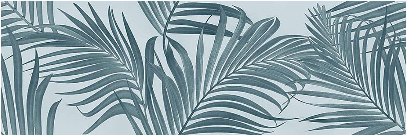 Spettacolo Decoro Foliage Azzurro 30x90 - Pasta Bianca di Fap Ceramiche - Prezzo solo €54! Compra ora su CEGO CERAMICHE