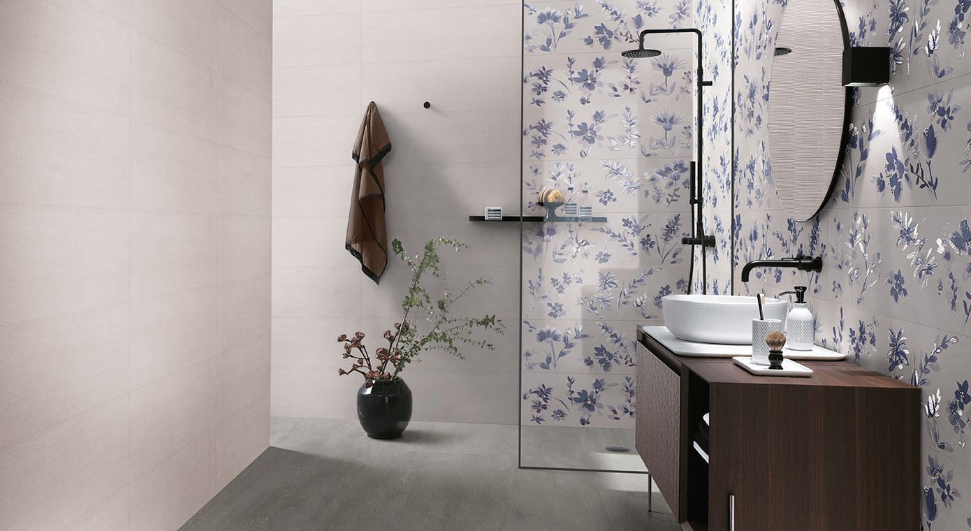 Flower Blu Deco & More 30x90 - Pasta Bianca di Fap Ceramiche - Prezzo solo €59! Compra ora su CEGO CERAMICHE
