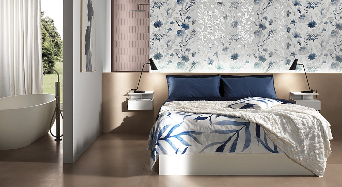 Flower Blu Milano Mood 50x120 - Pasta Bianca di Fap Ceramiche - Prezzo solo €87! Compra ora su CEGO CERAMICHE