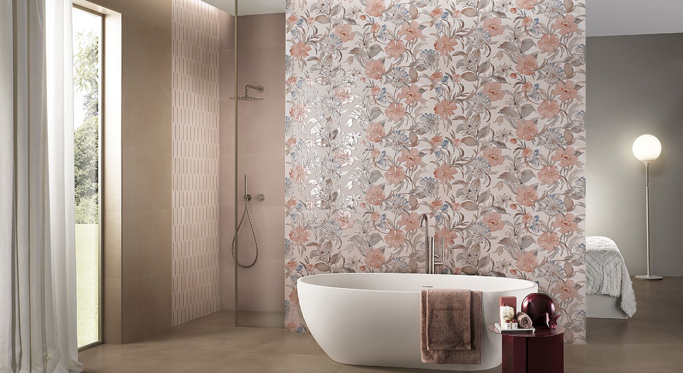 Flower Cipria Milano Mood 50x120 - Pasta Bianca di Fap Ceramiche - Prezzo solo €87! Compra ora su CEGO CERAMICHE