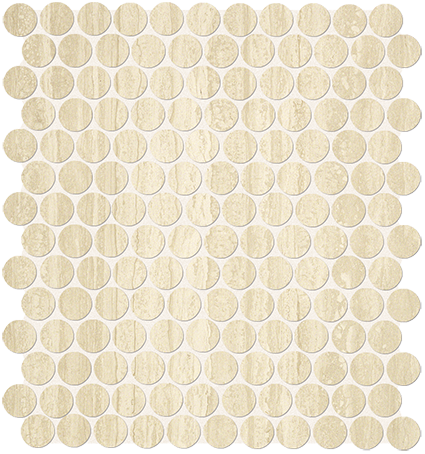 Roma Travertino Round Mosaico  29,5x32,5 - Gres Porcellanato di Fap Ceramiche - Prezzo solo €228! Compra ora su CEGO CERAMICHE