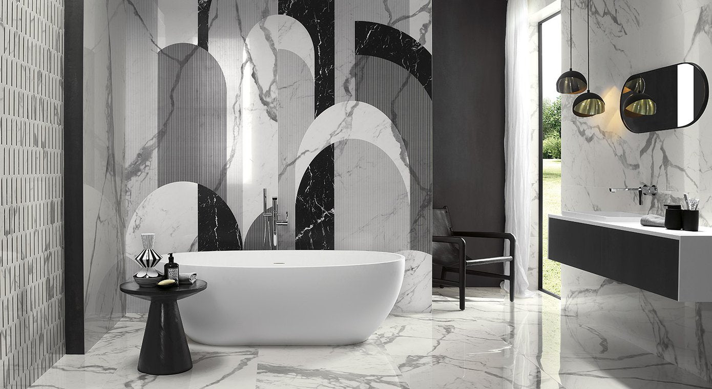 Carrara Superiore Brillante (lucido) 50x120 - Roma Gold - Pasta Bianca di Fap Ceramiche - Prezzo solo €72.90! Compra ora su CEGO CERAMICHE
