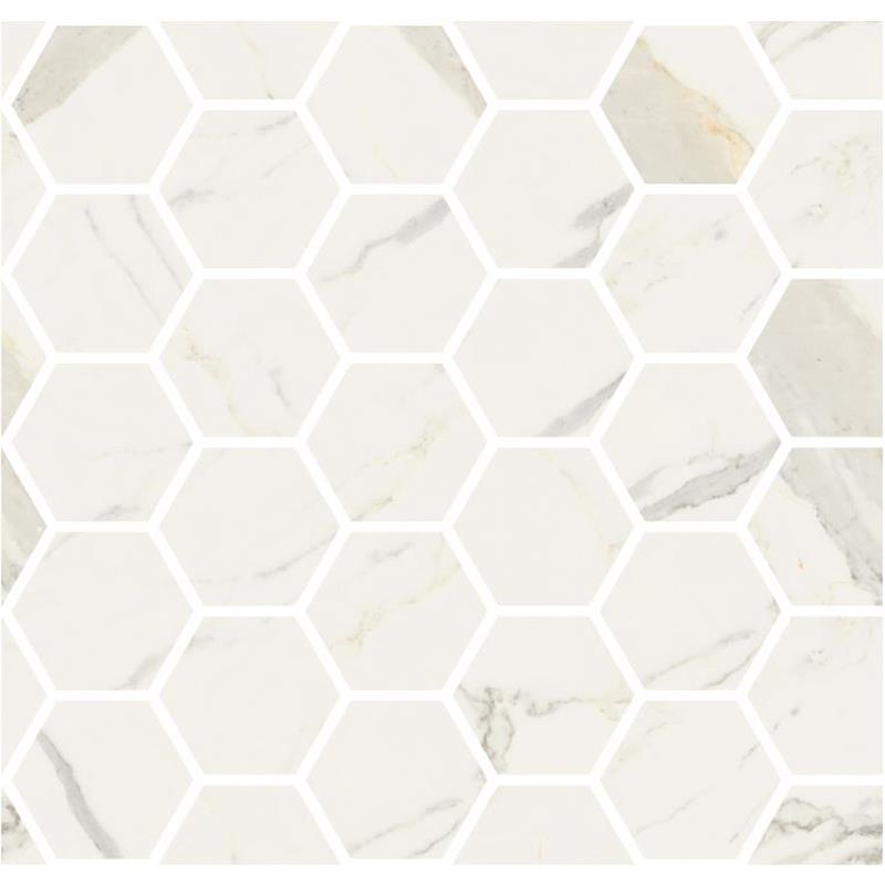 Marmorea Mosaico Esagoni Bianco Calacatta Effect levigato - Gres Porcellanato di Fioranese - Prezzo solo €111.70! Compra ora su CEGO CERAMICHE