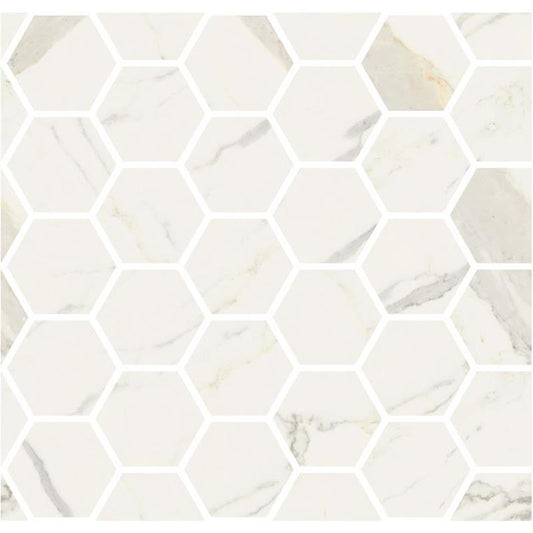 Marmorea Mosaico Esagoni Bianco Calacatta Effect levigato - Gres Porcellanato di Fioranese - Prezzo solo €111.70! Compra ora su CEGO CERAMICHE