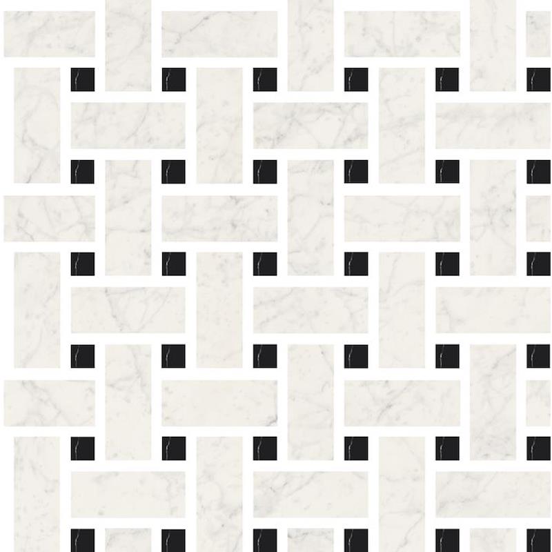 Marmorea Mosaico Intreccio Bianco Gioia Effect levigato - Gres Porcellanato di Fioranese - Prezzo solo €90.90! Compra ora su CEGO CERAMICHE