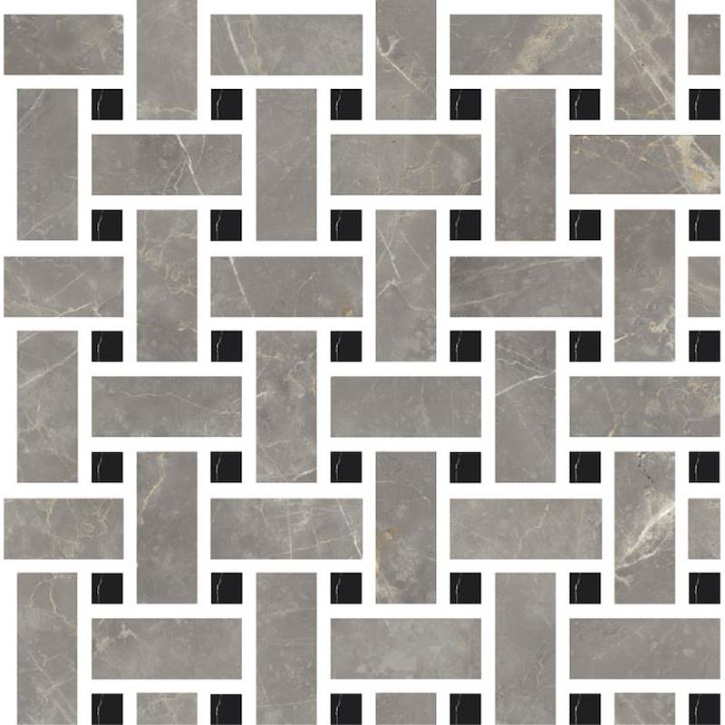 Marmorea Mosaico Intreccio Grigio Imperiale Effect levigato - Gres Porcellanato di Fioranese - Prezzo solo €90.90! Compra ora su CEGO CERAMICHE