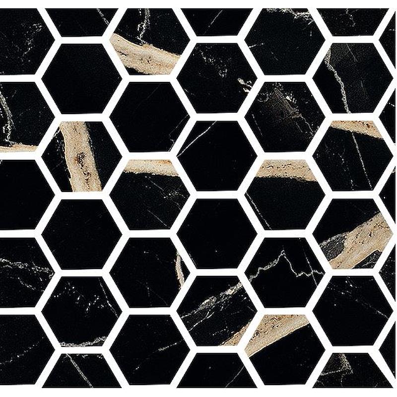 Sound of marbles Nero Fondo Mosaico Esagoni levigato - Gres Porcellanato di Fioranese - Prezzo solo €111.70! Compra ora su CEGO CERAMICHE